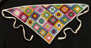 Crochet Multicolor Bandana / Head Wrap Scarf